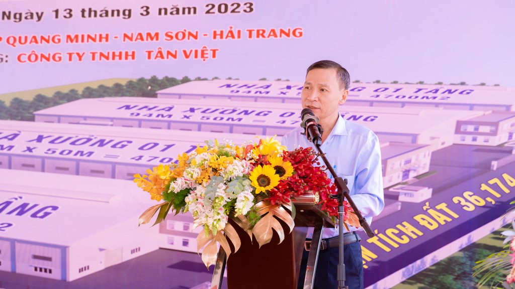 Group Quang Minh - Nam Sơn - Hải Trang động thổ công trình xây dựng nhà xưởng cho thuê