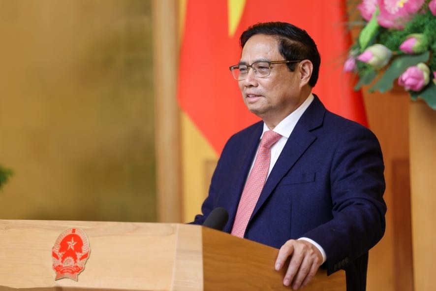 Thủ tướng Phạm Minh Chính gặp mặt các trưởng cơ quan đại diện ngoại giao của Việt Nam ở nước ngoài nhiệm kỳ 2023-2026 - Ảnh: VGP/Nhật Bắc