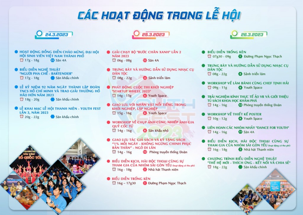 Các hoạt động trong khuôn khổ Lễ hội Thanh Niên lần 3, năm 2023