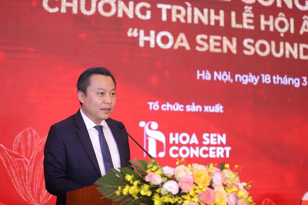 Ông Nguyễn Ngọc Huy - Phó Tổng Giám đốc Tập đoàn Hoa Sen phát biểu tại sự kiện