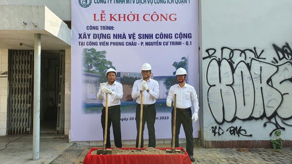 Quận 1 khởi công cải tạo xây dựng hệ thống nhà vệ sinh trên địa bàn tại Công viên Phong Châu