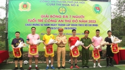 Khởi tranh giải bóng đá của tuổi trẻ Cụm thi đua số 4 - Công an Thủ đô năm 2023