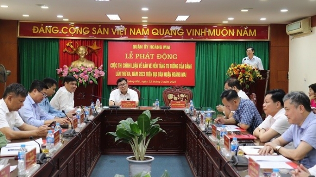 Quận Hoàng Mai phát động cuộc thi chính luận về bảo vệ nền tảng tư tưởng của Đảng