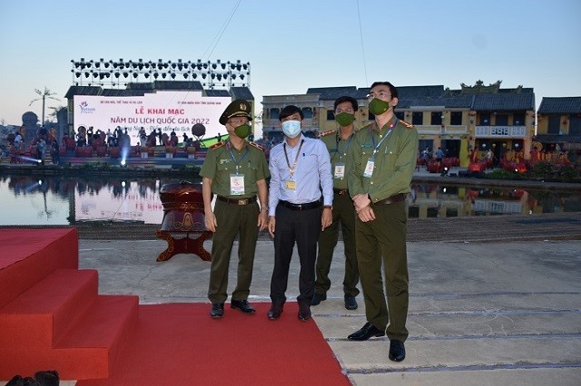 Lực lượng An ninh chính trị nội bộ góp phần đảm bảo an toàn Lễ khai mạc năm du lịch quốc gia – Quảng Nam 2022.