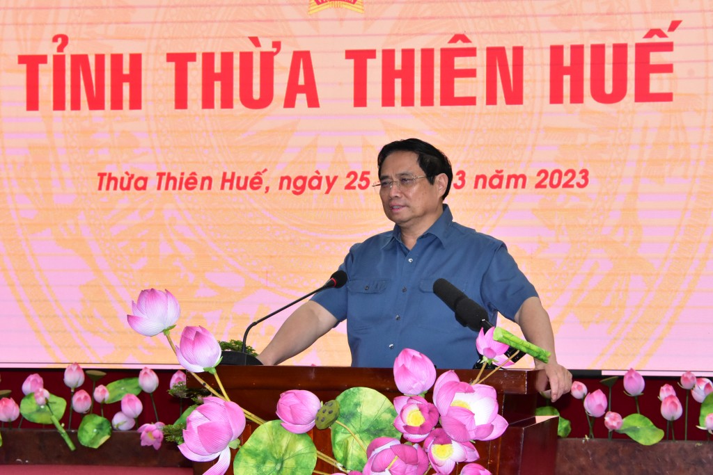 Thủ tướng Phạm Minh Chính phát biểu tại buổi làm việc