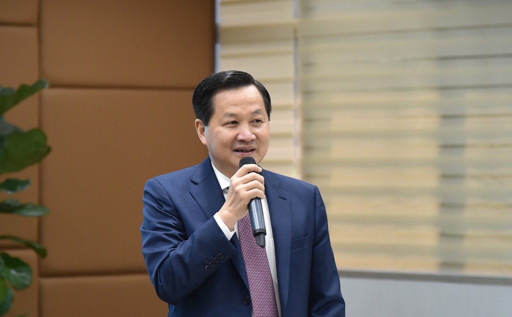 Phó Thủ tướng Lê Minh Khái mong muốn VSIP sẽ tiếp tục nhân rộng mô hình khu công nghiệp kiểu mẫu ra các tỉnh thành nhằm góp phần vào sự phát triển của các địa phương. Ảnh VGP/Trần Mạnh