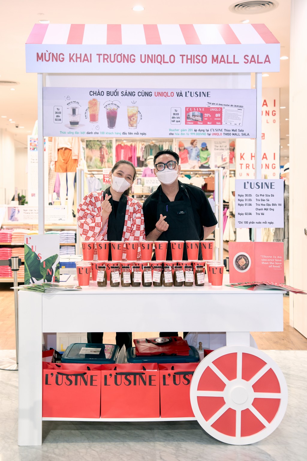 Trong 4 ngày đầu khai trương, 100 khách hàng đầu tiên đến cửa hàng mới UNIQLO Thiso Mall Sala sẽ nhận được phần ăn sáng hấp dẫn