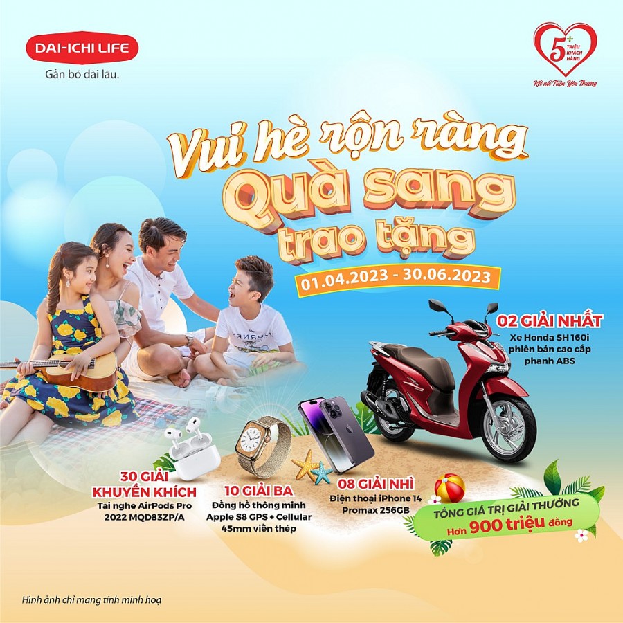 Dai-ichi Life Việt Nam triển khai khuyến mại “Vui hè rộn ràng, quà sang trao tặng”