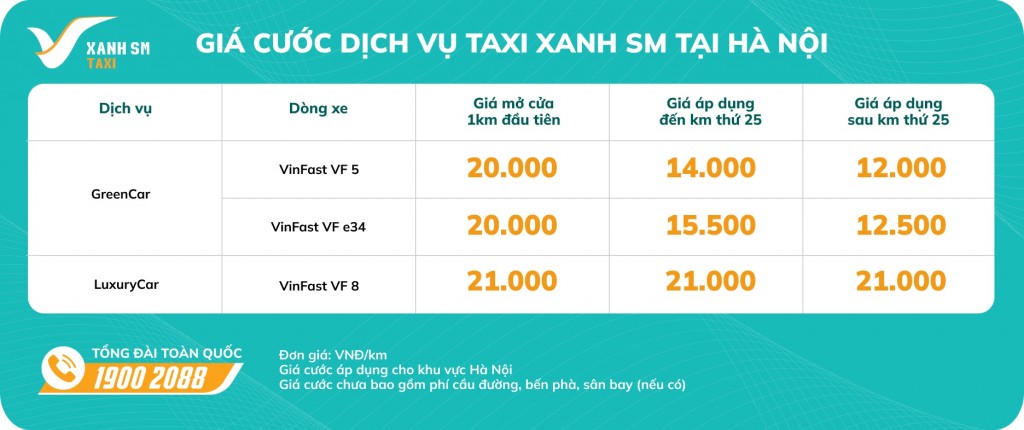 Taxi Xanh SM chính thức hoạt động tại Hà Nội từ ngày 14/4