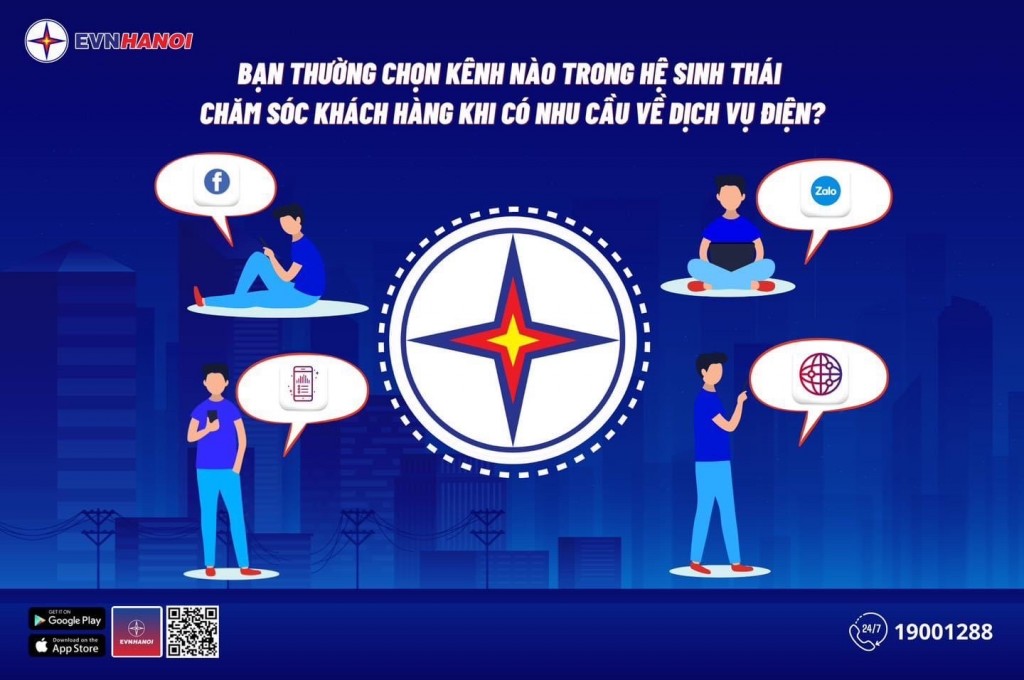 Hệ sinh thái chăm sóc khách hàng của EVNHANOI đáp ứng sự kỳ vọng