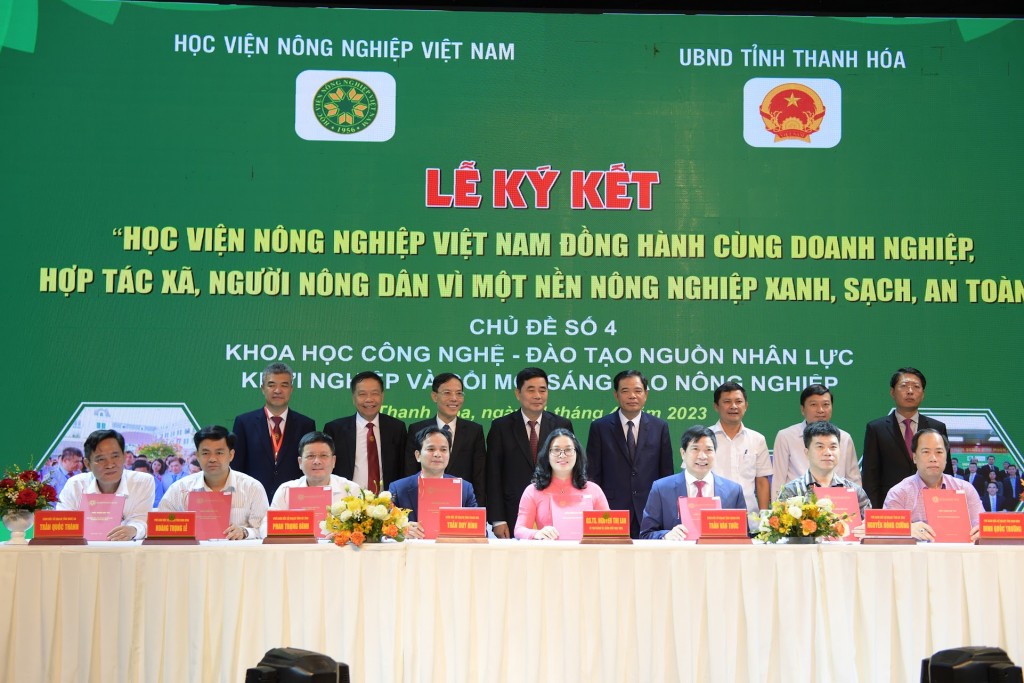Học viện Nông nghiệp Việt Nam ký kết Thoả thuận hợp tác cùng các sở Khoa học và Công nghệ, Sở GD&ĐT của 4 tỉnh: Thanh Hoá, Nghệ An, Hà Tĩnh, Ninh Bình