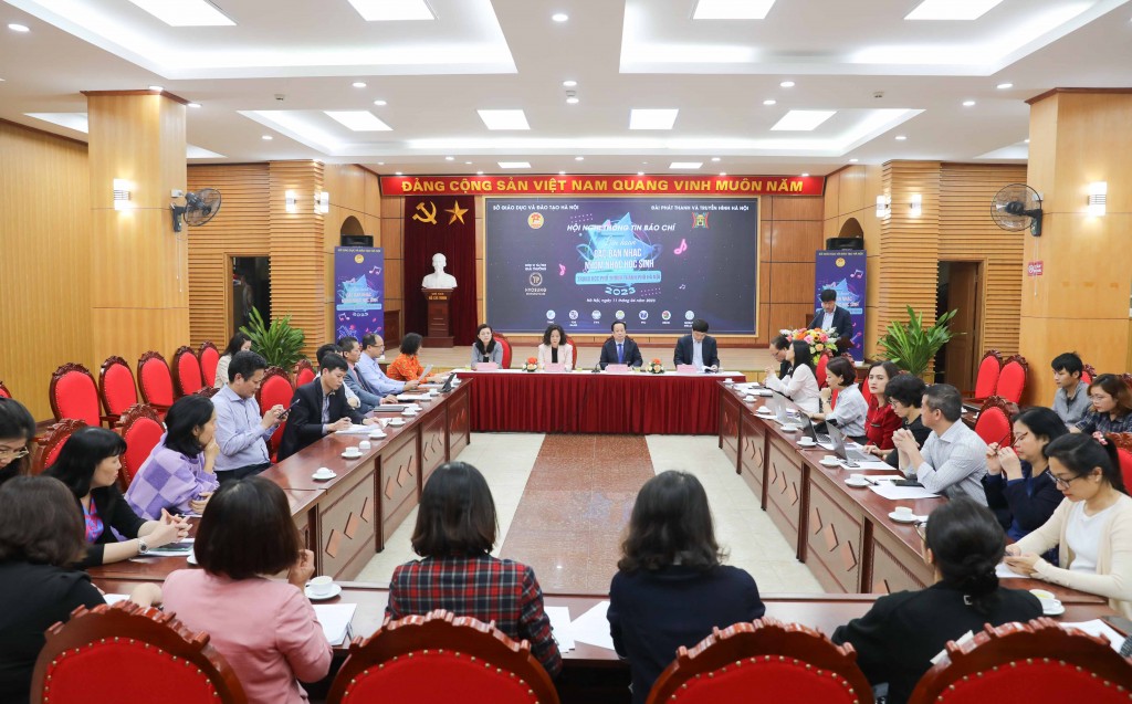 Hà Nội thông tin trước đêm chung khảo Liên hoan ban, nhóm nhạc học sinh THPT năm 2023