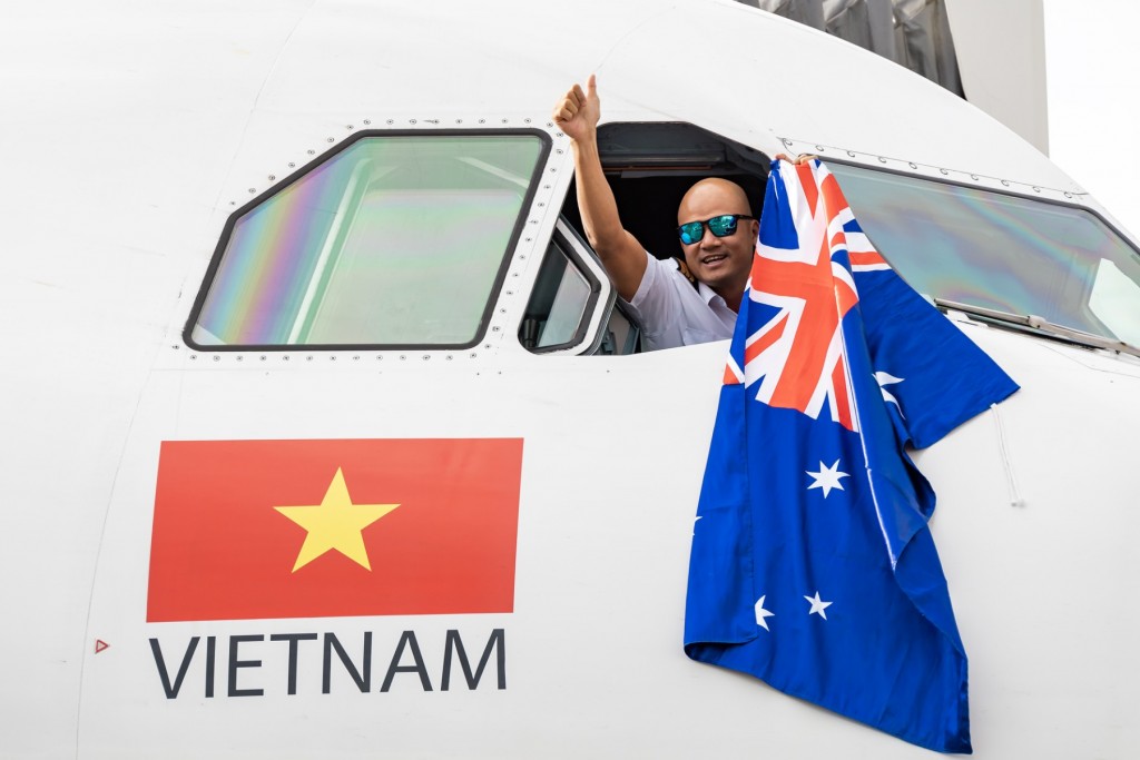 Tàu bay A330 của Vietjet đến với nước Úc xinh đẹp