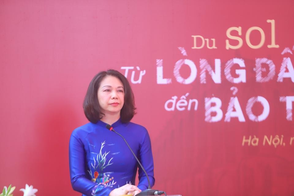 Đồng chí Vũ Thu Hà - Phó Chủ tịch UBND TP Hà Nộiphát biểu tại sự kiện