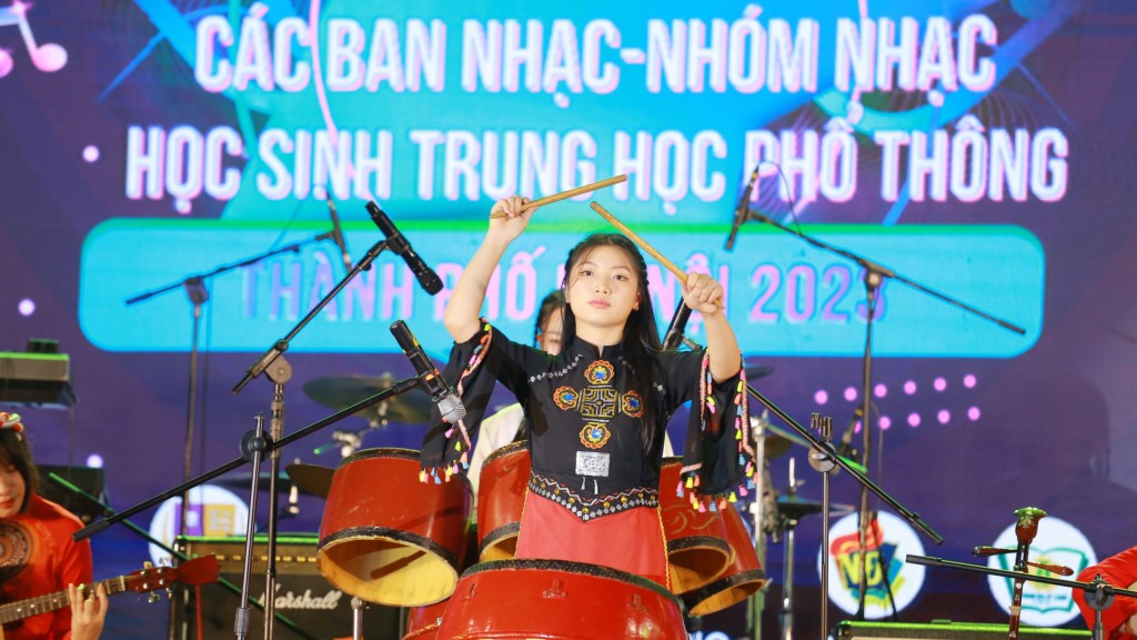 Sôi động Chung khảo Liên hoan các ban, nhóm nhạc học sinh THPT Hà Nội 2023