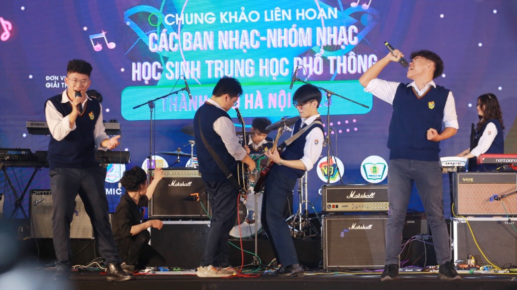 Sôi động Chung khảo Liên hoan các ban, nhóm nhạc học sinh THPT Hà Nội 2023