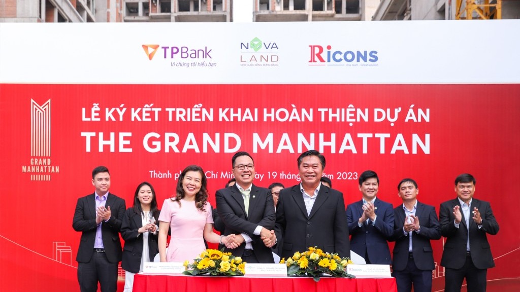 Novaland, TPBank và Ricons ký kết hợp tác triển khai hoàn thiện dự án The Grand Manhattan