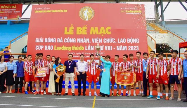 Bế mạc Giải bóng đá công nhân, viên chức, lao động Cúp báo Lao động Thủ đô