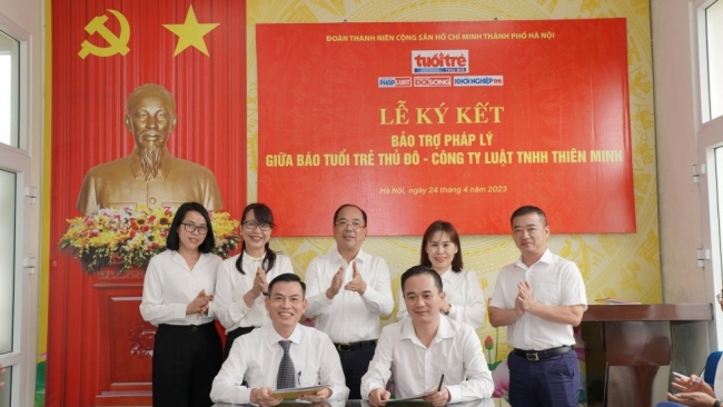 Báo Tuổi trẻ Thủ đô ký kết bảo trợ pháp lý với Công ty Luật TNHH Thiên Minh