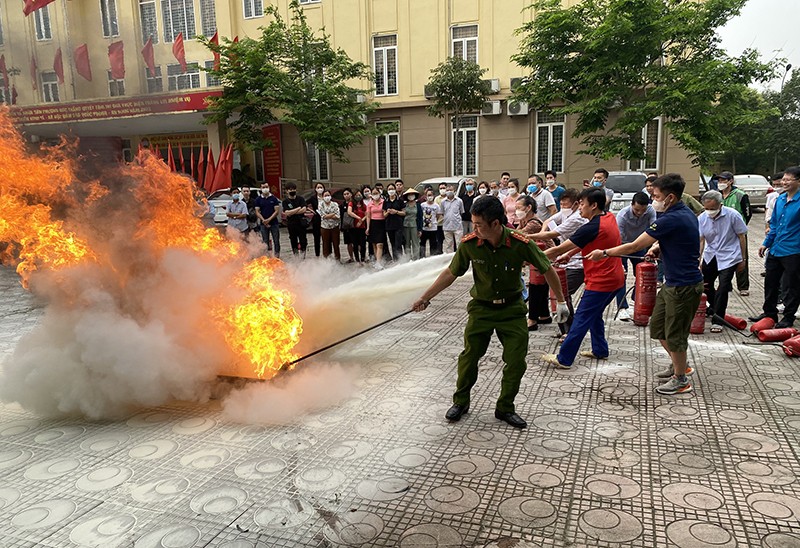 Lực lượng chữa cháy tại chỗ là hạt nhân thúc đẩy phong trào toàn dân phòng cháy, chữa cháy