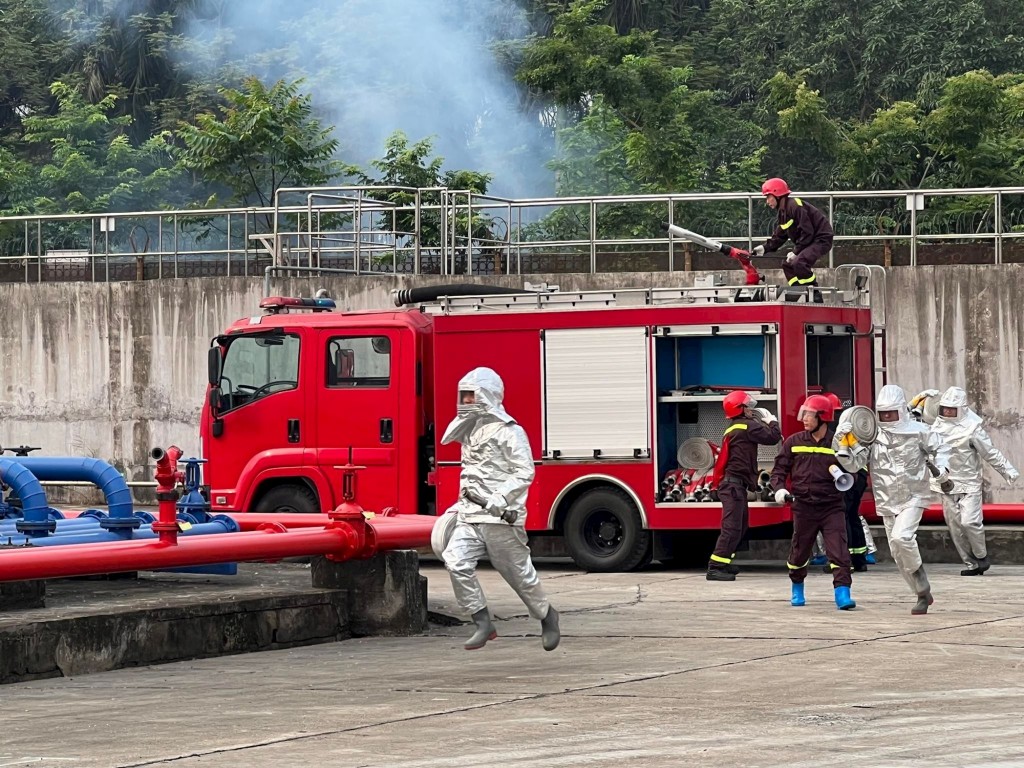 Công an thành phố Hà Nội đã tổ chức diễn tập phòng cháy, chữa cháy 