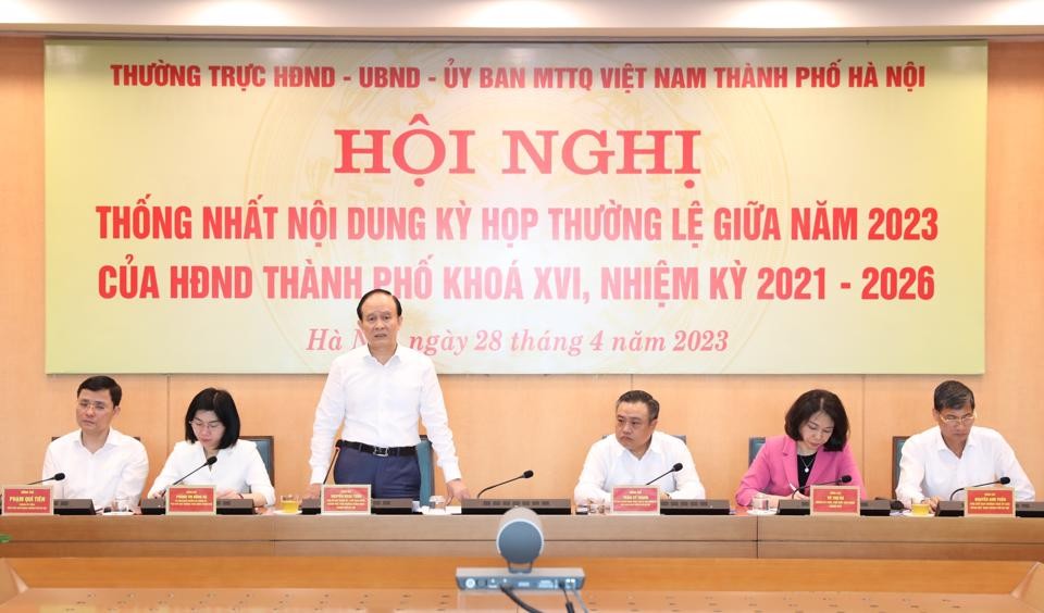 Thống nhất nội dung kỳ họp thường kỳ giữa năm của HĐND TP Hà Nội