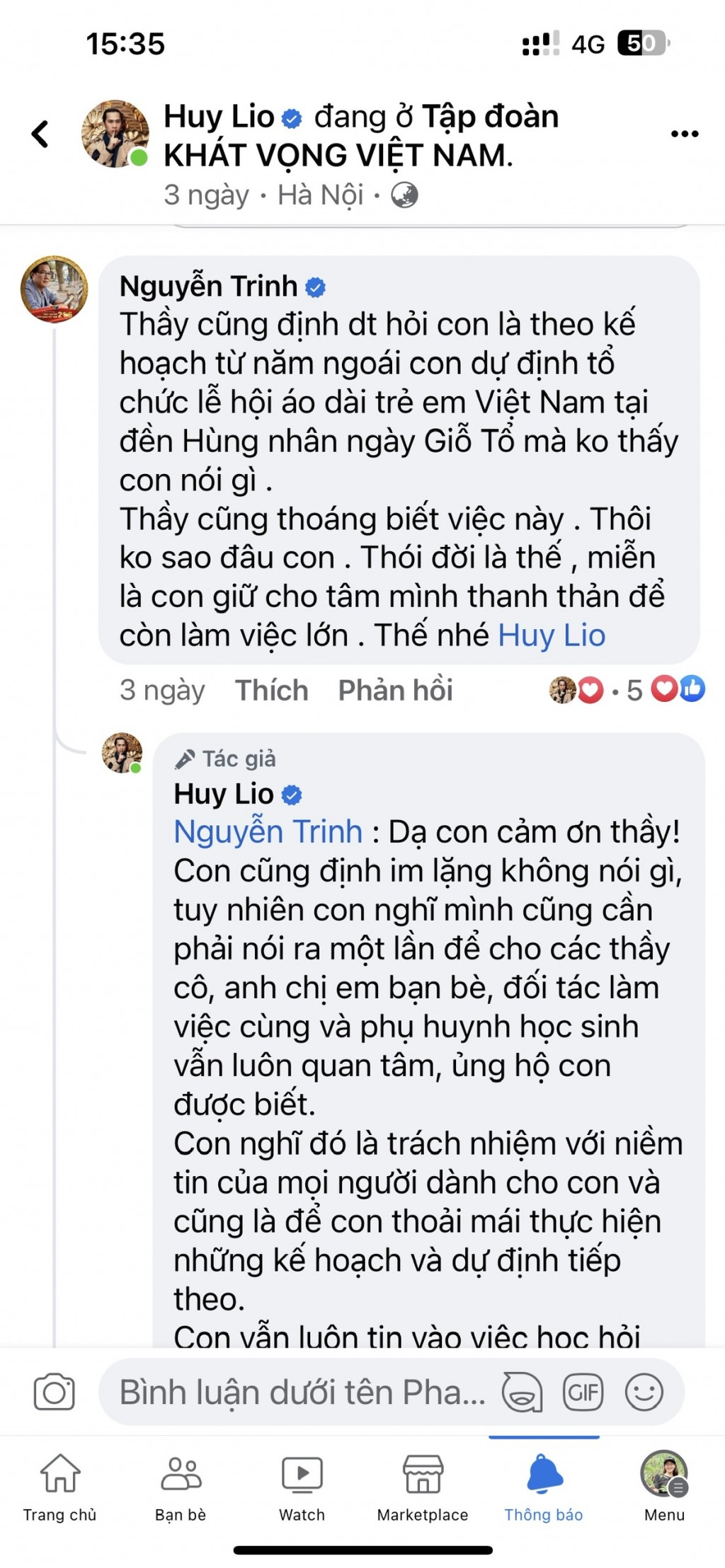 Nhiều ý kiến ủng hộ đạo diễn Huy Lio