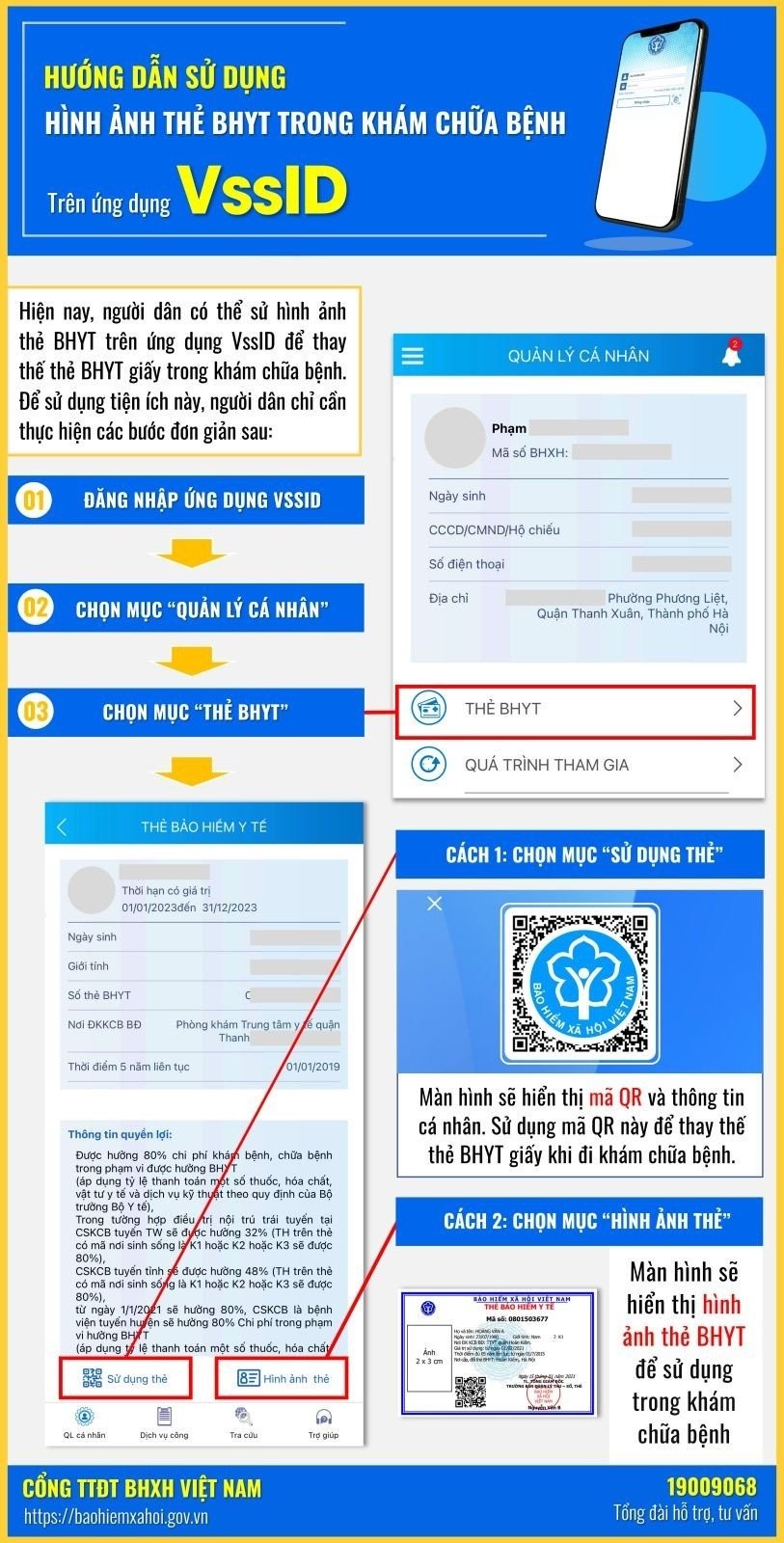 Hướng dẫn sử dụng hình ảnh thẻ BHYT trong khám chữa bệnh trên ứng dụng VssID