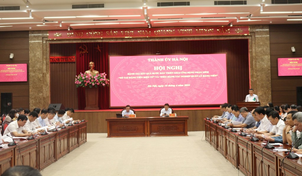 Quang cảnh hội nghị sơ kết ngày 18/4.