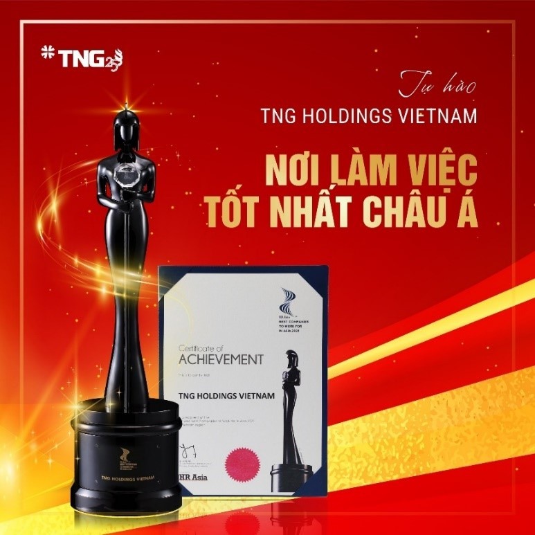 TNG Holdings Vietnam đạt giải thưởng “Nơi làm việc tốt nhất châu Á 2021”