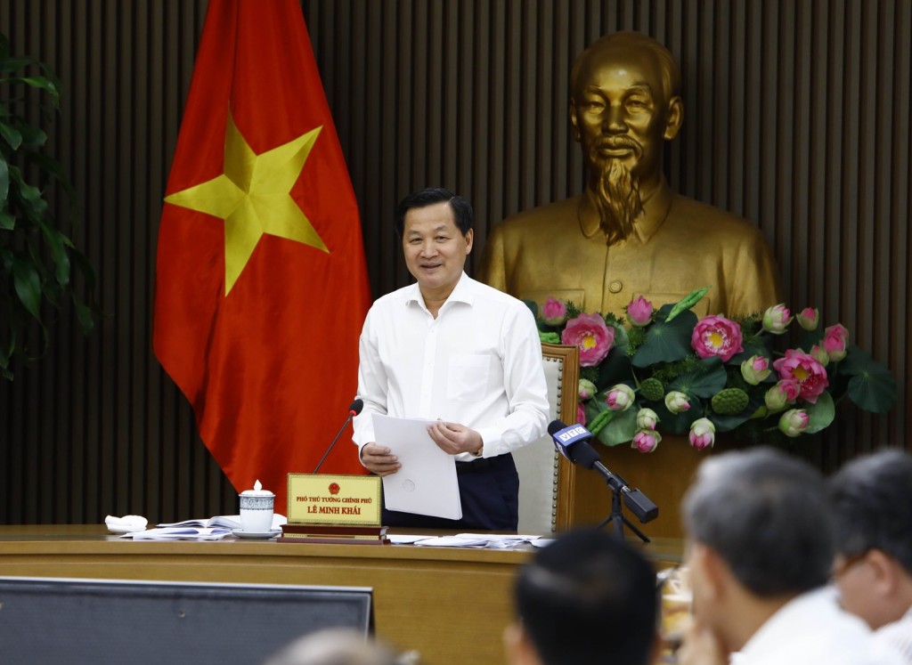 Phó Thủ tướng Lê Minh Khái: Điện là mặt hàng đặc biệt thiết yếu đối với đời sống của nhân dân và hoạt động của nền kinh tế, an ninh năng lượng quốc gia. Ảnh VGP