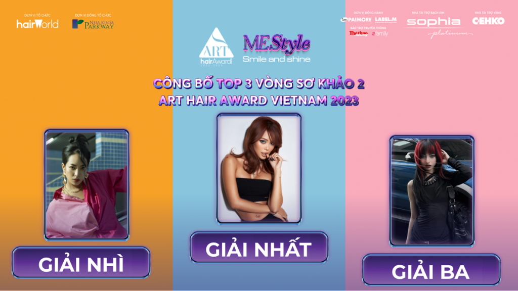 Art Hair Award Vietnam 2023: Top 3 gương mặt xuất sắc vòng sơ khảo 2 chiến thắng với số điểm áp đảo