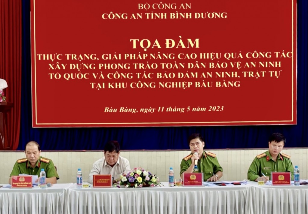 Công an tỉnh Bình Dương tổ chức tọa đàm bảo đảm an ninh trật tự trong khu công nghiệp