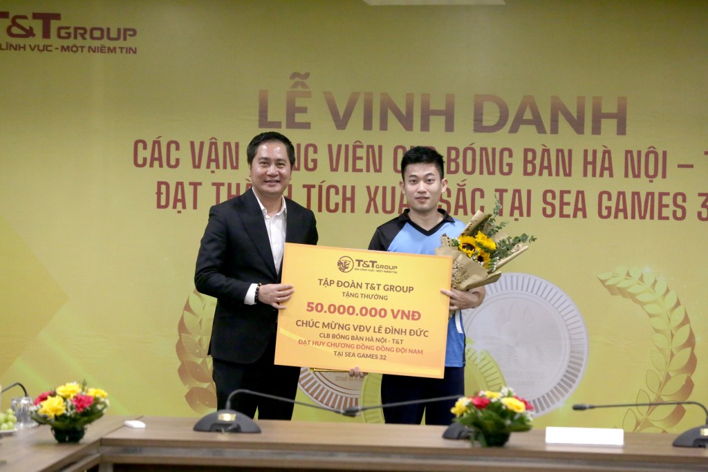 CLB bóng bàn Hà Nội T&amp;T góp công vào thành công chung của thể thao Việt Nam tại SEA Games 32.