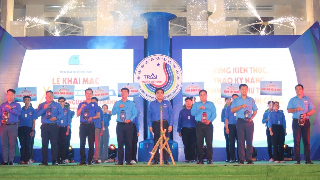 106 trại sinh tham gia Hội trại Nguyễn Chí Thanh cụm miền Đông Nam Bộ năm 2023