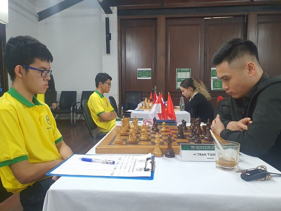 •	Quang cảnh thi đấu tại Giải cờ vua Đại Kiện Tướng – Kiện Tướng quốc tế Hà Nội năm 2023