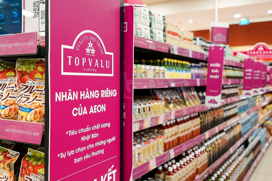 AEON Việt Nam đẩy mạnh phát triển sản phẩm nhãn hàng riêng sản xuất tại Việt Nam theo tiêu chuẩn AEON nhằm cung cấp cho khách hàng các sản phẩm chất lượng với giá cả hợp lý