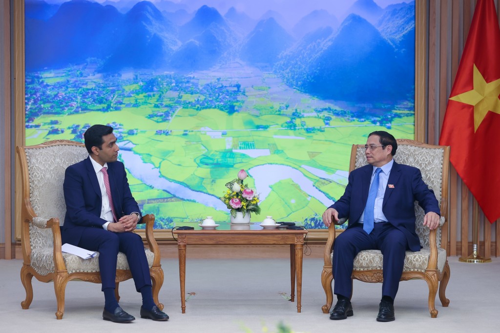 Thủ tướng khẳng định Chính phủ Việt Nam sẵn sàng tạo điều kiện thuận lợi để Tập đoàn Adani tiếp tục nghiên cứu các dự án đầu tư khác tại Việt Nam - Ảnh: VGP/Nhật Bắc