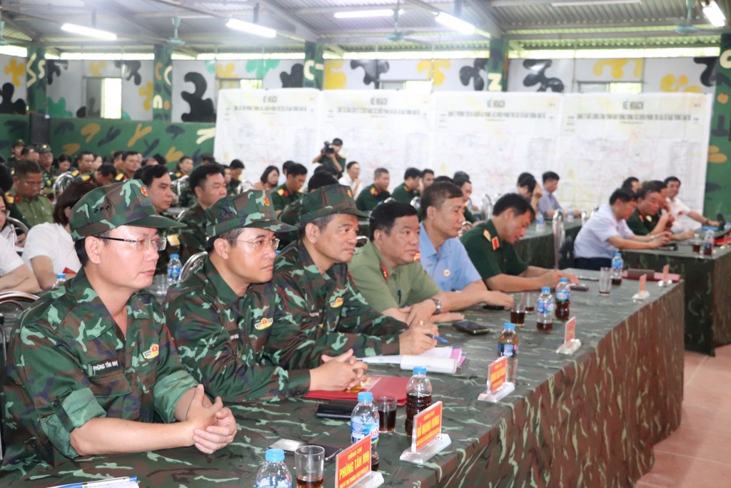 BCĐ diễn tập KVPT huyện Ba Vì tổ chức Hội nghị rút kinh nghiệm diễn tập khu vực phòng thủ huyện năm 2023