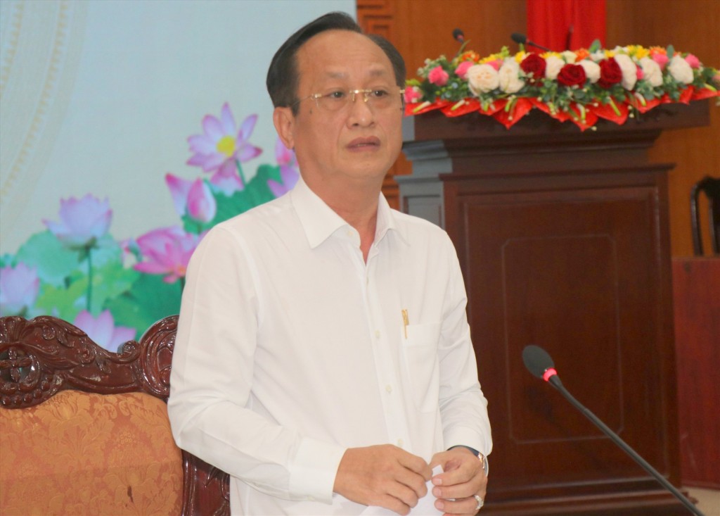 Chủ tịch UBND tỉnh Bạc Liêu - Phạm Văn Thiều phát biểu.