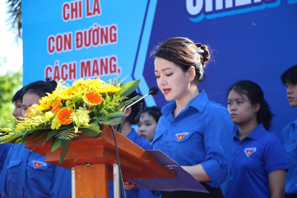 Bí thư Quận đoàn Thanh Khê (TP Đà Nẵng) chia sẻ Chiến dịch Thanh niên tình nguyện Hè năm 2023 khẳng định vai trò, trách nhiệm, quyết tâm hành động của tuổi trẻ Đà Nẵng (Ảnh Đ.Minh)