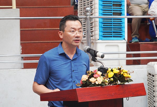 Phó Giám đốc Sở Văn hóa và Thể thao Hà Nội Phạm Xuân Tài phát biểu khai mạc giải đấu