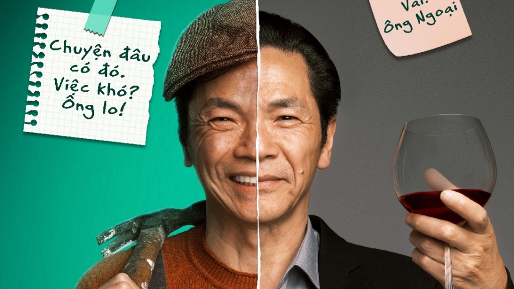NSND Trung Anh mặc quần yếm sặc sỡ trong "Nhà mình lạ lắm!"