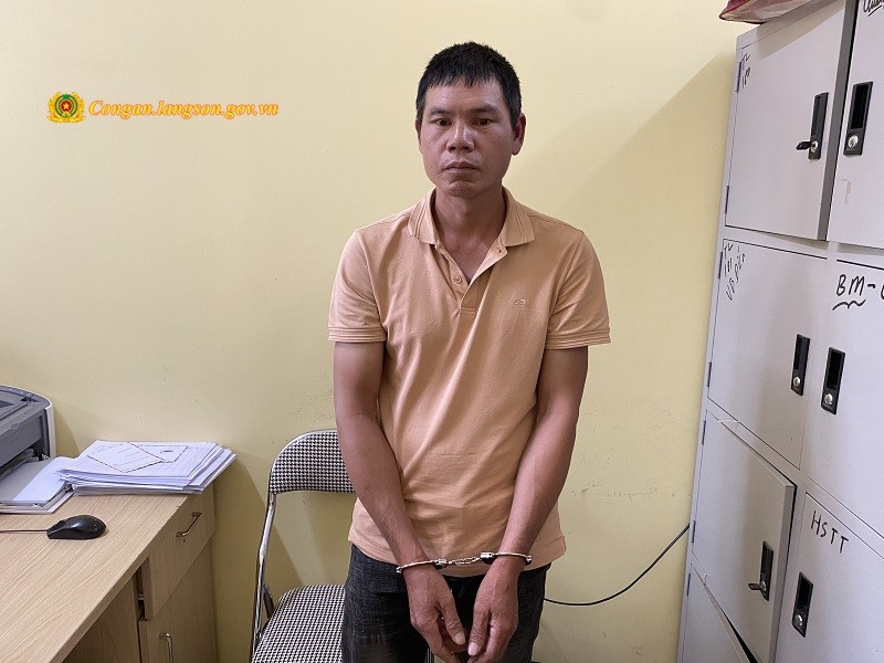 Đối tượng Lăng Văn An tại cơ quan Công an