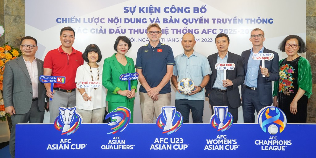 Khán giả Việt Nam sẽ được xem khoảng 25 giải đấu của AFC