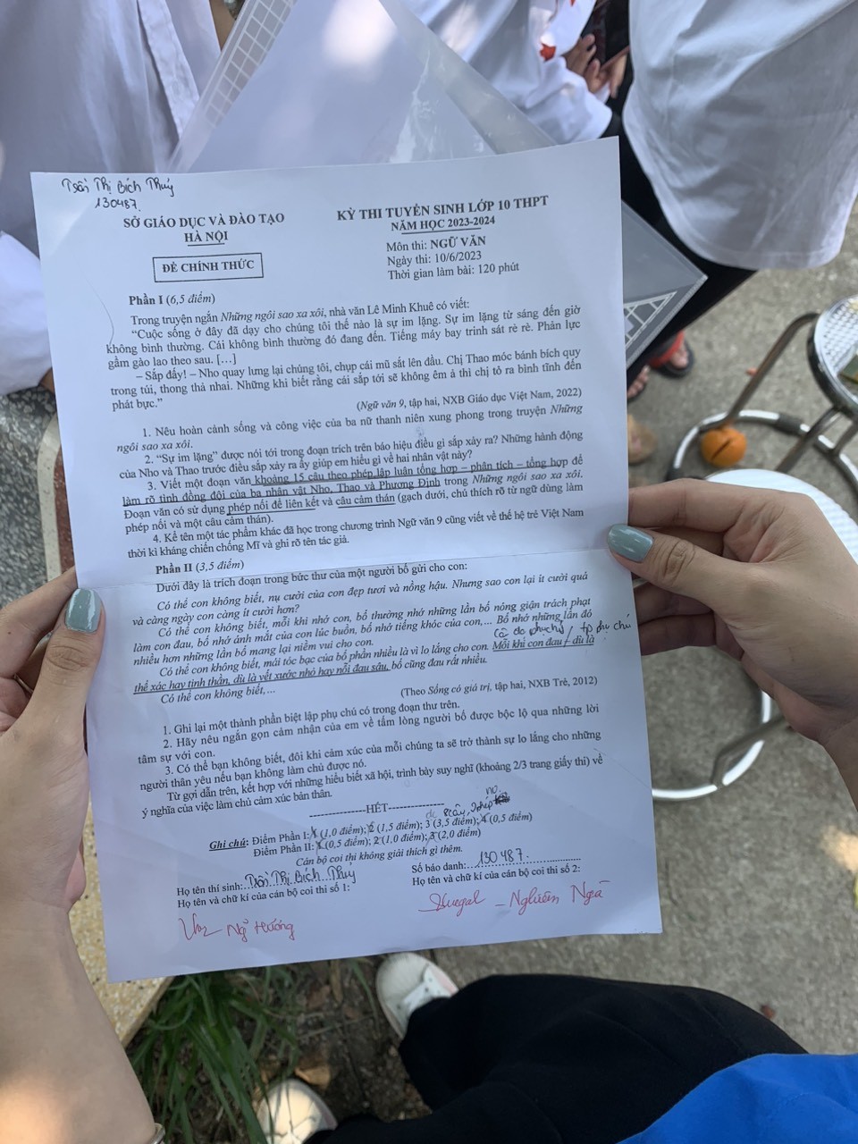 Đề thi được nhiều thí sinh nhận xét hay và ý nghĩa