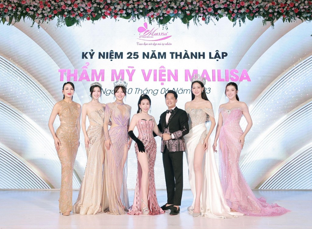 TGĐ Phan Thị Mai và CEO Hoàng Kim Khánh cùng dàn khách mời nổi tiếng trong đêm tiệc Mailisa 25 năm thành lập