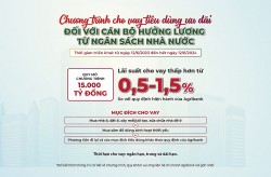 Agribank cho vay tiêu dùng ưu đãi đối với người hưởng lương từ Ngân sách Nhà nước