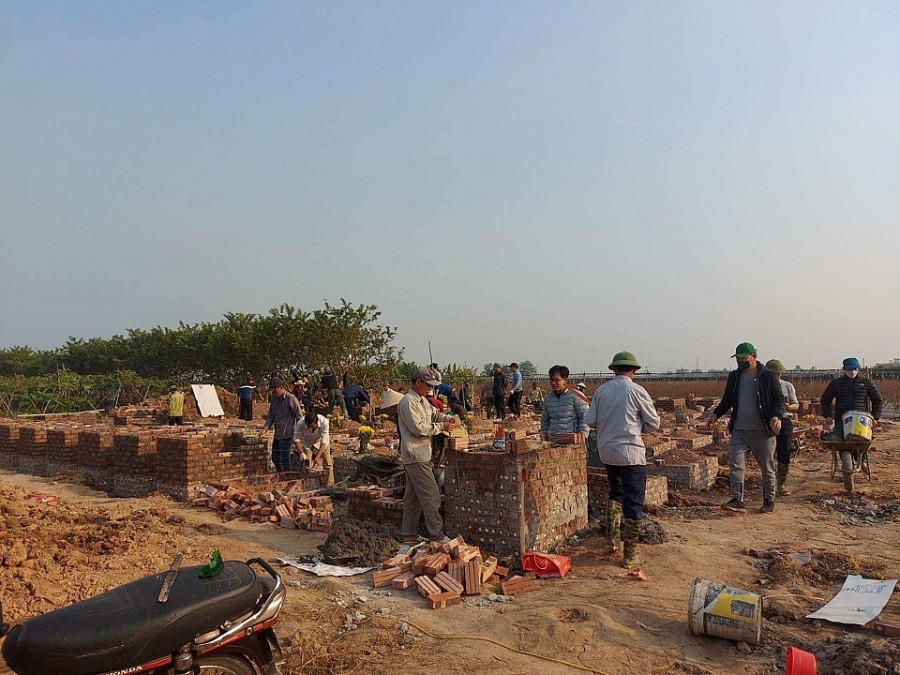 Xây dựng nghĩa trang Nhân dân phục vụ quy tập mộ để triển khai dự án đường Vành đai 4 - Vùng Thủ đô tại xã Hồng Hà, huyện Đan Phượng