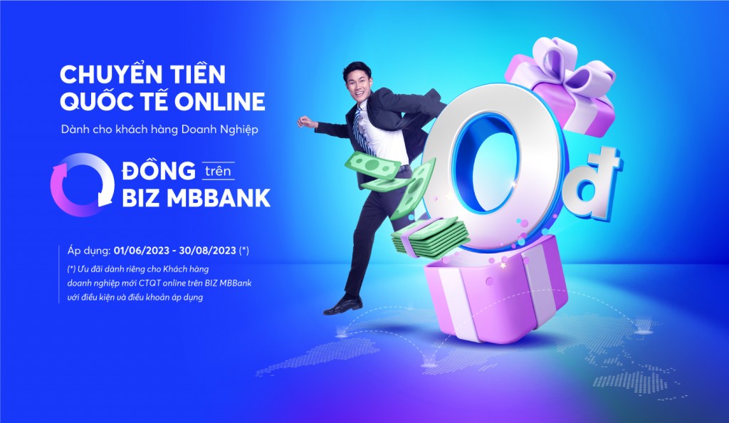 MB trợ lực cho doanh nghiệp với ưu đãi chuyển tiền quốc tế online 0 đồng trên BIZ MBBank